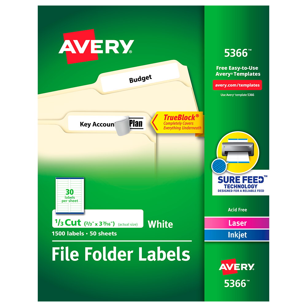 Etiqueta avery 5366 2 3 x 3 7 16 maplusa