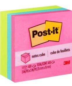 BLOCK POST-IT 3M 2027BRT-O 3X3 400H NEON